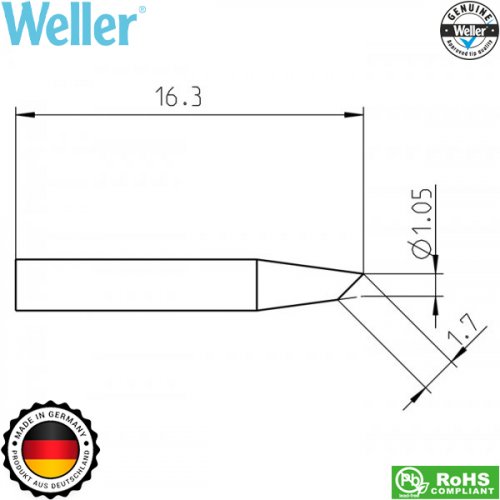 Μύτη κολλητηριού 1.2mm RTP 012B MS T0050102099 Weller