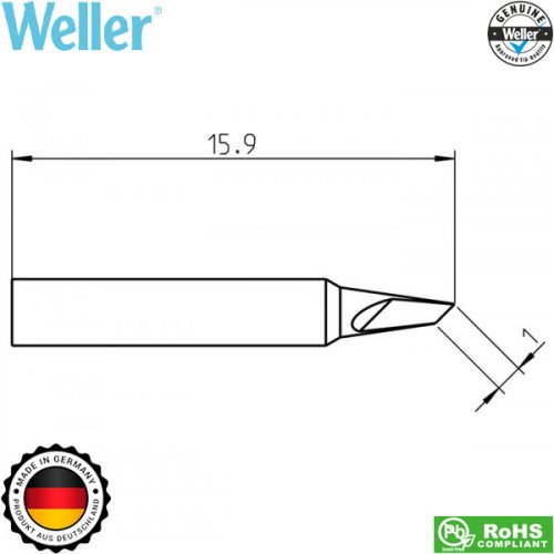 Μύτη κολλητηριού 1mm RTP 010K MS T0050102799 Weller