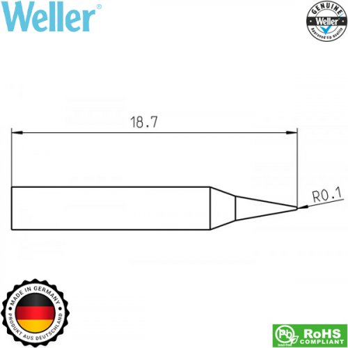 Μύτη κολλητηριού 0,2mm RTM 002 C L T0050100099 Weller