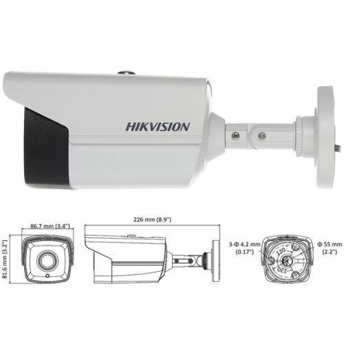 Κάμερα Bullet IR 3.6mm IP66 Turbo HD 4.0 5MP DS-2CE16H0T-IT5F Hikvision