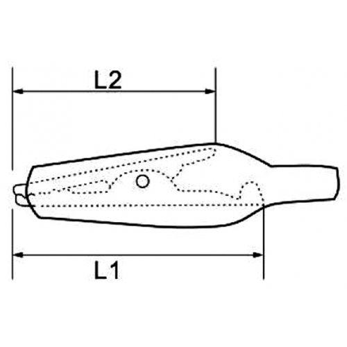 Κροκοδειλάκι μικρό 2A 27mm κόκκινο AT-0001 KRODE