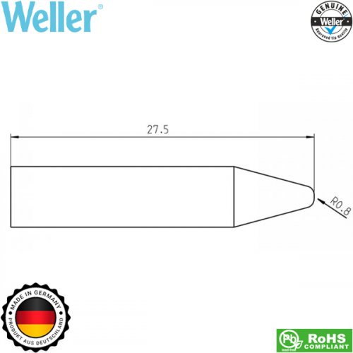 Μύτη κολλητηριού 1.6mm RTU 016C MS T0050105199 Weller