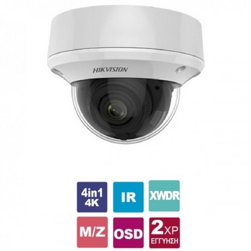 Κάμερα Dome IR 2.7~13.5mm IP67 Turbo-HD 8MP (4K) DS-2CE5AU7T-AVPIT3ZF Hikvision