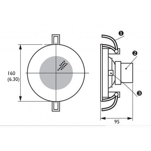 Μεγάφωνο ψευδοροφής  αδιάβροχο 6w 4'' 100V LBC3951/12 Άσπρο Bosch