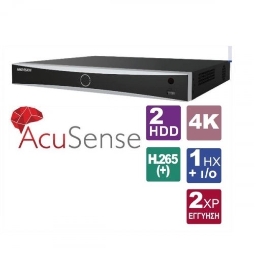 NVR 8 IP καναλιών 4K AcuSense DS-7608NXI-I2/4S Hikvision