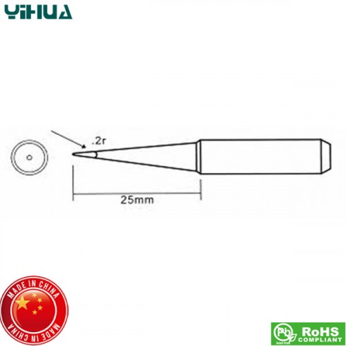 Μύτη YH-LB tip 0.8mm x 25mm κολλητηρίου YH-947II YiHua
