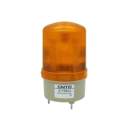 Φάρος μεγάλος LED με Buzzer 12V DC / 230V AC 85x155mm κίτρινος IP40 C-1101J CNTD