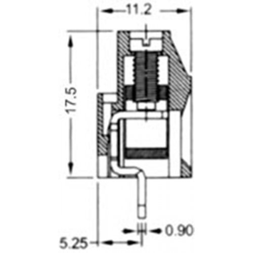 Κλέμα τυπωμένου 3Pins pitch 5mm ασανσέρ πράσινη XY129V-B Xinya