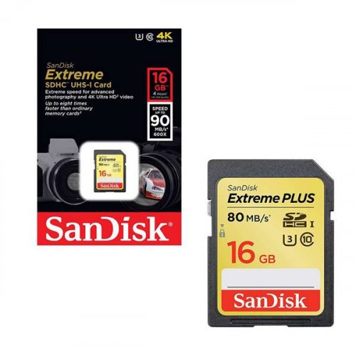 Κάρτα μνήμης SDSDXNE-016G-GNCIN 16GB Extreme SD UHS-I U3 90MB/s V30 SanDisk