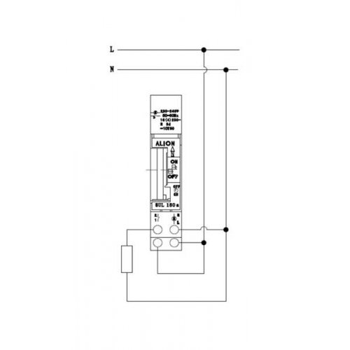 Χρονοδιακόπτης αναλογικός ράγας 230v Ac 16A 1C/O ημερήσιος με εφεδρεία AHC180b ALION