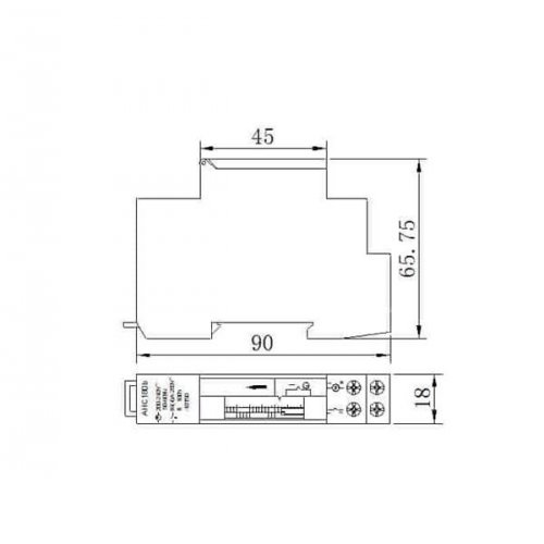 Χρονοδιακόπτης αναλογικός ράγας 230v Ac 16A 1C/O ημερήσιος με εφεδρεία AHC180b ALION