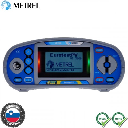Ελεγκτής φωτοβολταϊκών και ηλεκτρικών εγκαταστάσεων MI 3108 Eurotest PV Standard Set Metrel