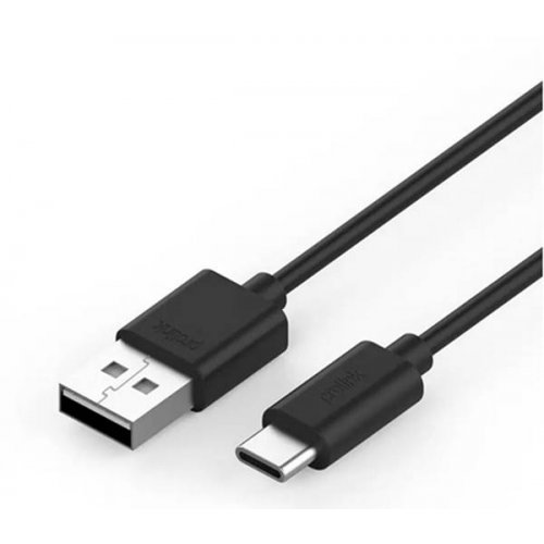 Καλώδιο φόρτισης & συχρονισμού USB A 2,0 -> USB 2.0  type c1m 2.0A μαύρο PB495-0100 prolink