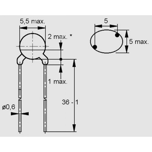 NTC Thermistor θερμοκρασίας σένσορας B164K0471K  Ohm Type NTC Epcos