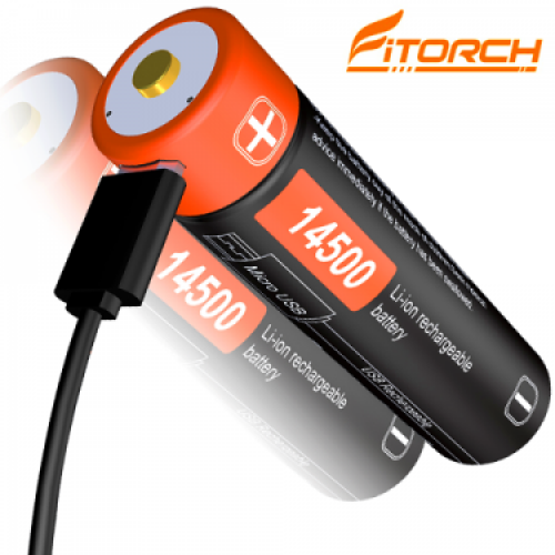 Μπαταρία Λιθίου 3.7V T06/8 AA 750mAh Li-Ion 14500 RC145-14500 Fitorch