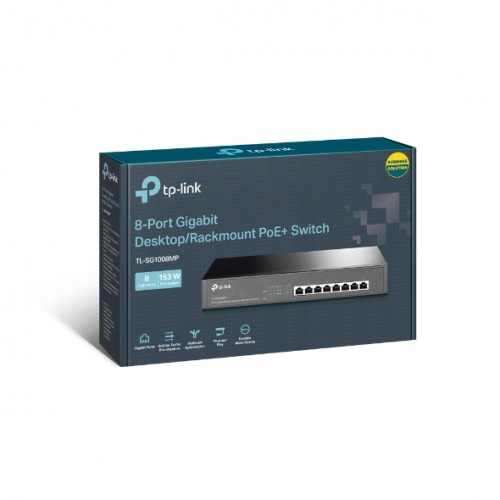 Switch 8-Port Gigabit Desktop with 8-Port PoE+ TL-SG1008ΜP TP-LINK