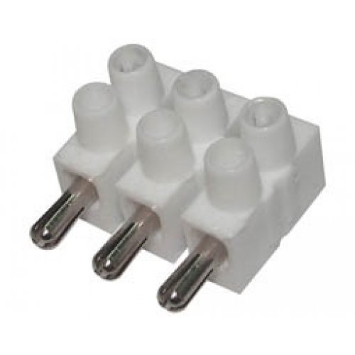 Κλέμα 2,5mm αρσενική 85°C 3Pins OK431/03 άσπρη