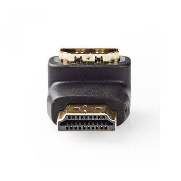 Αντάπτορας HDMI αρσενικό -> HDMI θηλυκό με γωνία 90* κάτω CVGP34901BK Nedis