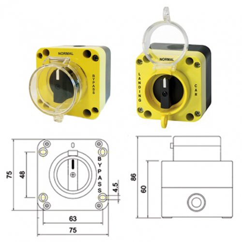 Διακόπτης 0-1-2-3 2P 16A GM092BYPASS Giovenzana