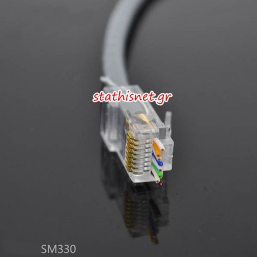 Φις τηλεφωνικό + Δικτύου 8P8C RJ45 αρσενικό CAT5e open type ECT12102