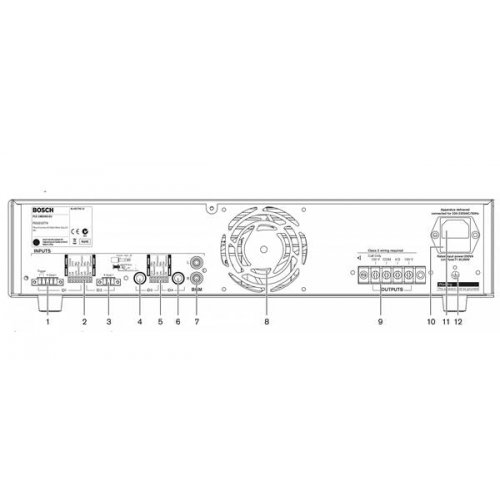 Ενισχυτής μικροφωνικός 60W 100V 4xMIC PLE-1ME060 EU BOSCH