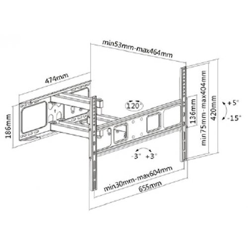 Βάση LCD 37-70" LPA52-466 LLC