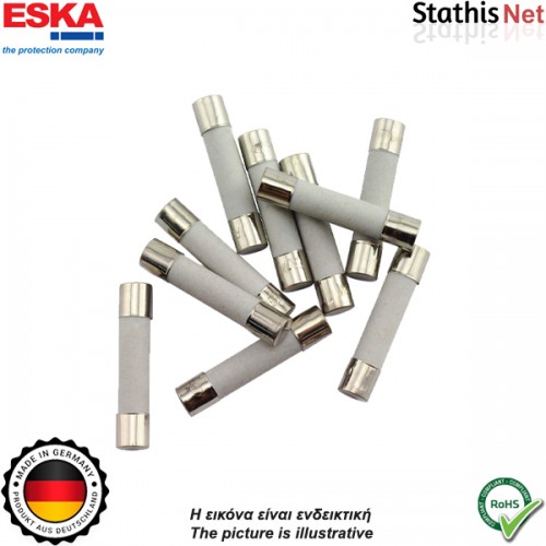 Ασφάλεια κεραμική 6.3x32mm ταχείας 0.4Α 400mAh 1KV AC 632413 Eska