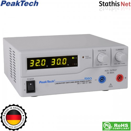 Τροφοδοτικό πάγκου Switching 230V -> 1-32 VDC / 0-30A P 1560 PeakTech