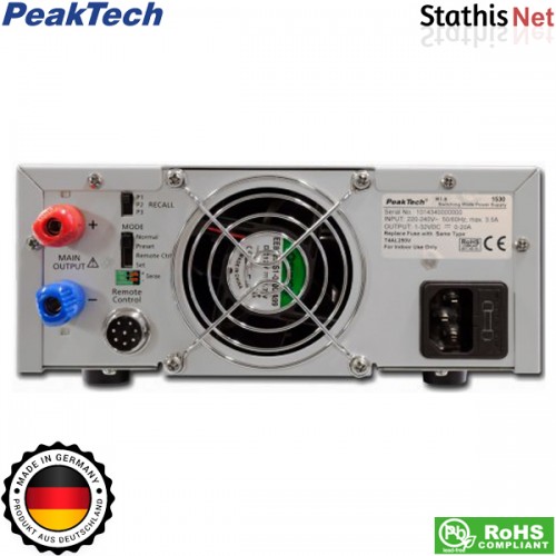 Τροφοδοτικό πάγκου Switching 230V -> 1-32 VDC / 0-30A P 1560 PeakTech