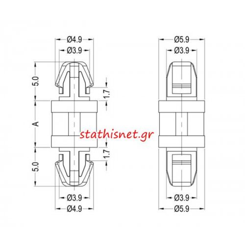 Αποστάτης πλαστικός 10mm PCB 8G817V40405 Dremec