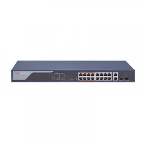 Switch 16-ports 100Mbps Unmanaged PoE DS-3E0318P-E(B) Hikvision