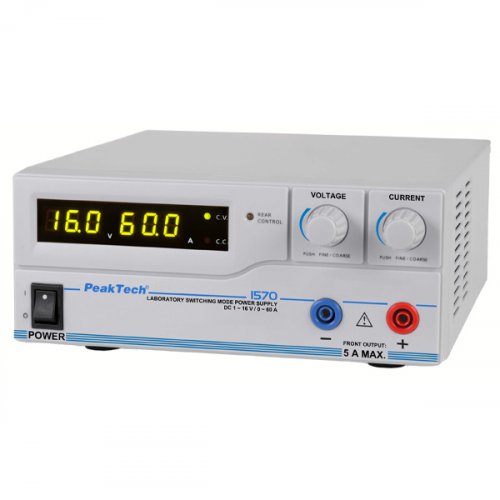 Τροφοδοτικό πάγκου με USB Switching 230V -> 1-16 VDC / 0-60A 1570 PeakTech