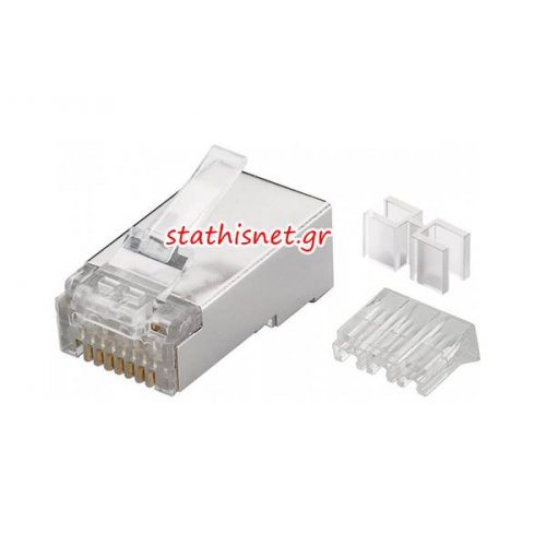 Φις τηλεφωνικό + Δικτύου 8P8C RJ45 αρσενικό module plug STP CAT6a MP0070 Logilink