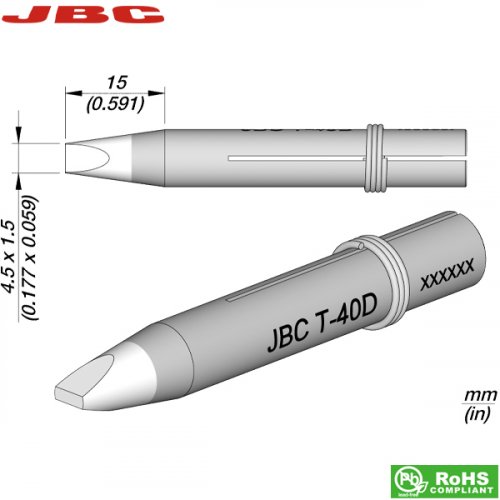 Μύτη κολλητηριού 4.5x1.5mm T-40D JBC