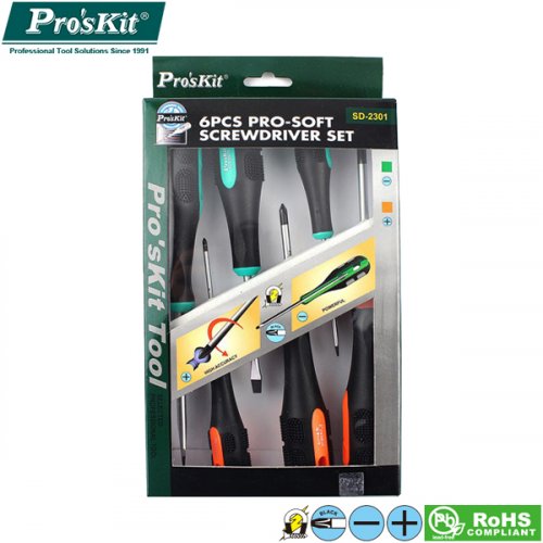 Κατσαβίδια Σετ 6τεμ SD-2301 Pro-Soft Pro'sKit