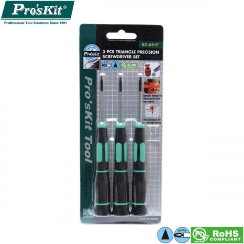 Κατσαβίδια ακρίβειας Tri-Wing Σετ 3τεμ SD-081F Pro-Soft Pro'sKit