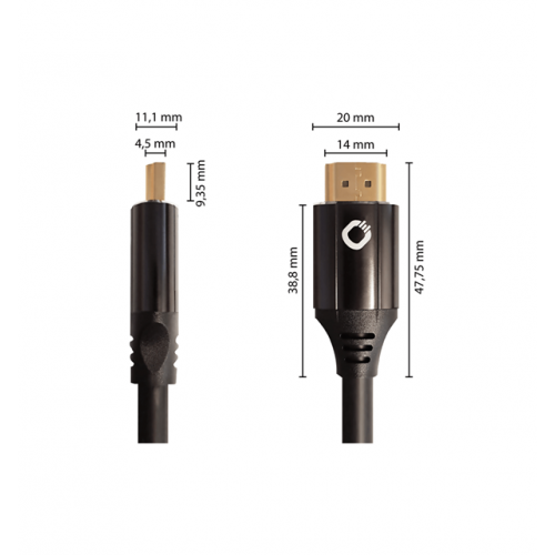 Καλώδιο HDMI αρσενικό -> HDMI αρσενικό + ethernet 2.0v 1.5m μαύρο 92492 Oehlbach