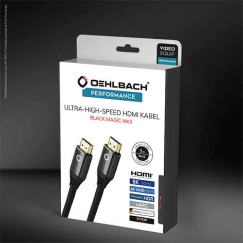 Καλώδιο HDMI αρσενικό -> HDMI αρσενικό + ethernet 2.0v 1.5m μαύρο 92492 Oehlbach