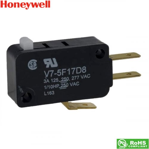 Διακόπτης micro switch με μπουτόν SPDT 3A 250V AC V75F17D8 Honeywell