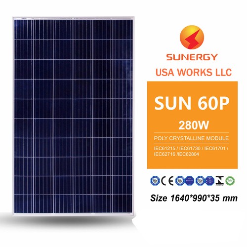 Πάνελ φωτοβολταϊκό 280Wp 24V 60cells MPPT SRM-280P Sunergy