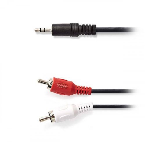 Καλώδιο καρφί 3.5mm stereo αρσενικό -> 2 x RCA αρσενικά 10m CAGL222000BK100 Nedis