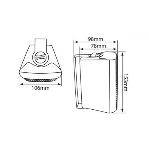 Ηχείο 2 Δρόμων 6W/100V-30W/8Ω 3'' +0,5''TW 87dB Weatherproof μαύρο Bp3V-B Adastra