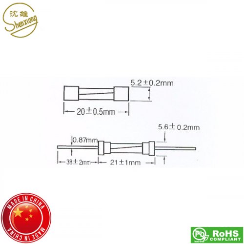 Ασφάλεια κεραμική 5x20mm ταχείας 0.5A