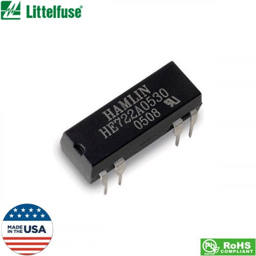 Reed Relay 5V DC 250mA DIP 1 Επαφής 1C/O HE721C0500