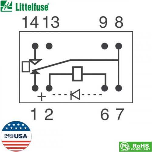 Reed Relay 5V DC 250mA DIP 1 Επαφής 1C/O HE721C0500