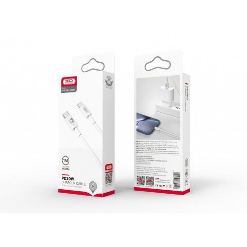 Καλώδιο φόρτισης & συγχρονισμού 20W USB Type-C & Lightning full speed λευκό XO-NBQ189A XO