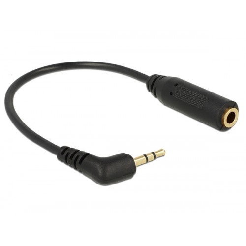 Καλώδιο καρφί 2.5mm stereo αρσενικό γωνία -> 3.5mm stereo θηλυκό 17cm 65672 Delock