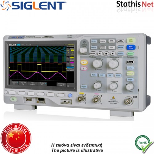 Ψηφιακός παλμογράφος 2 καναλιών 200MHz SDS2202X-E Siglent