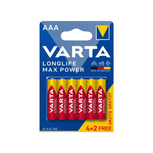 Μπαταρία αλκαλική LR03 AAA BL6 pcs 4703 Long Life Maxi Tech VARTA