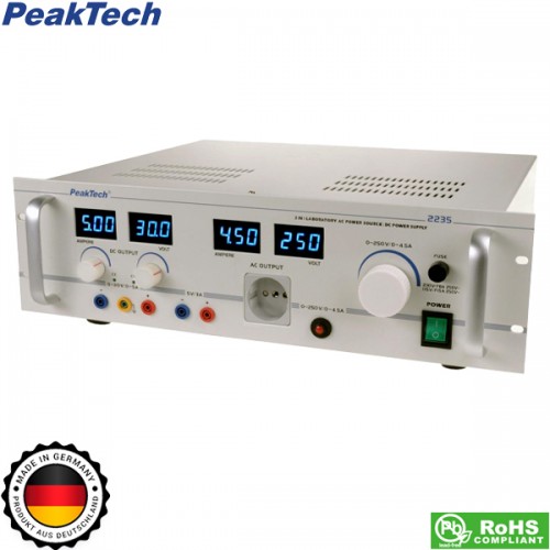 Μετασχηματιστής ελέγχου απομόνωσης 0~30V 5A 1000W P 2235 PeakTech